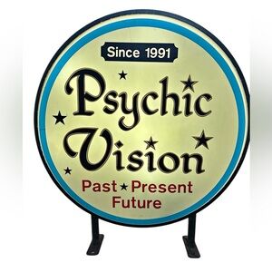 Vintage Out Door Store Display Psychic Vision Sign